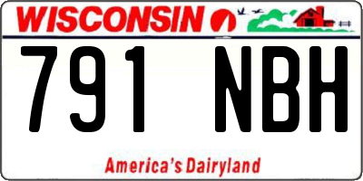 WI license plate 791NBH