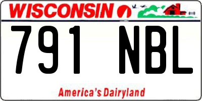 WI license plate 791NBL