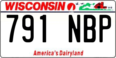 WI license plate 791NBP