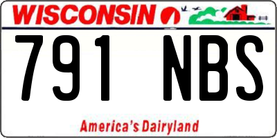 WI license plate 791NBS
