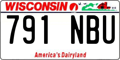 WI license plate 791NBU