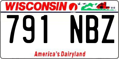 WI license plate 791NBZ