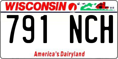 WI license plate 791NCH