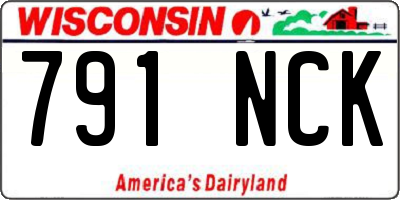 WI license plate 791NCK