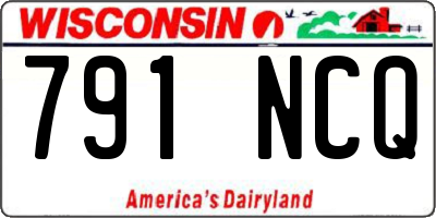 WI license plate 791NCQ