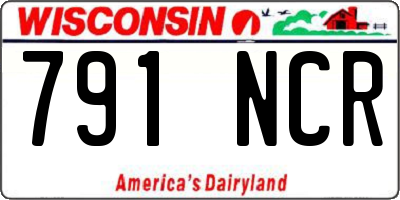 WI license plate 791NCR