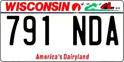 WI license plate 791NDA