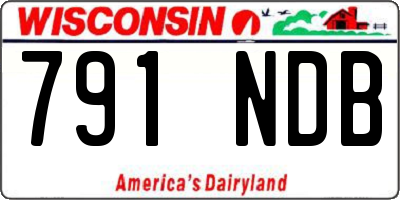 WI license plate 791NDB