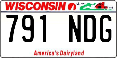 WI license plate 791NDG