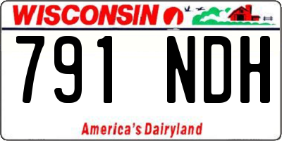WI license plate 791NDH