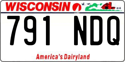 WI license plate 791NDQ