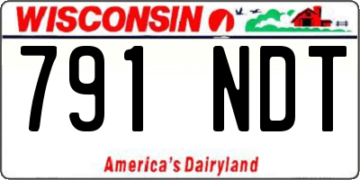 WI license plate 791NDT
