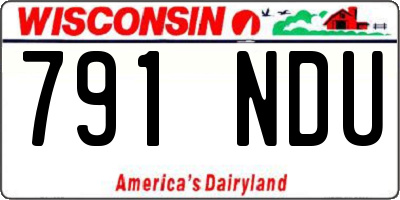 WI license plate 791NDU