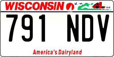 WI license plate 791NDV