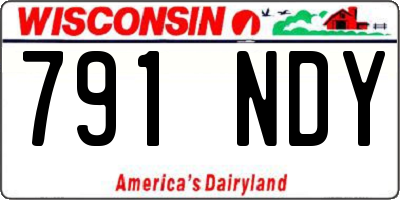 WI license plate 791NDY