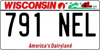 WI license plate 791NEL