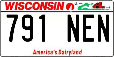 WI license plate 791NEN