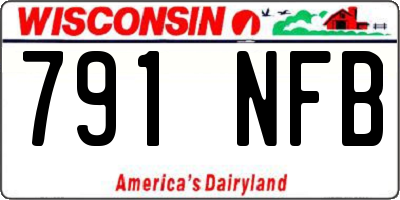 WI license plate 791NFB