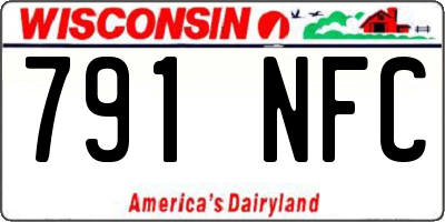 WI license plate 791NFC