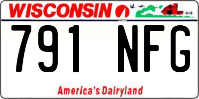 WI license plate 791NFG