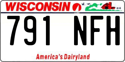WI license plate 791NFH