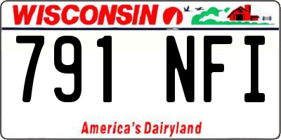 WI license plate 791NFI