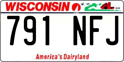 WI license plate 791NFJ