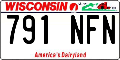 WI license plate 791NFN