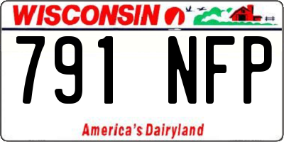 WI license plate 791NFP