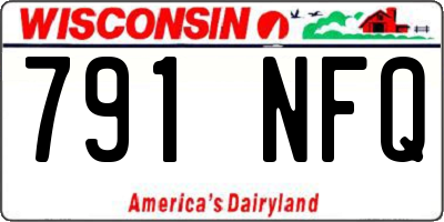 WI license plate 791NFQ