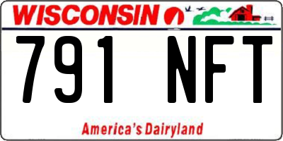 WI license plate 791NFT