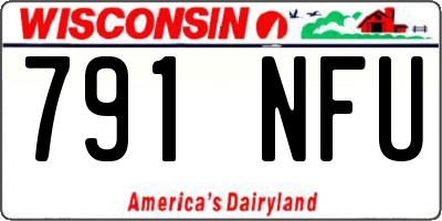 WI license plate 791NFU