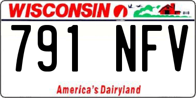 WI license plate 791NFV