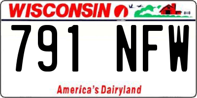 WI license plate 791NFW