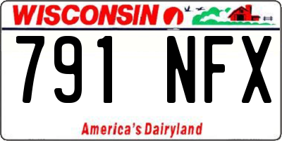 WI license plate 791NFX