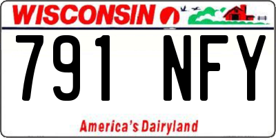 WI license plate 791NFY