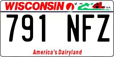 WI license plate 791NFZ