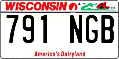 WI license plate 791NGB