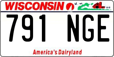 WI license plate 791NGE