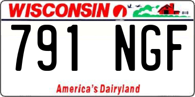 WI license plate 791NGF