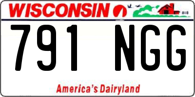 WI license plate 791NGG