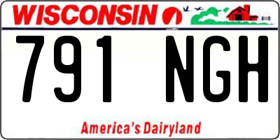WI license plate 791NGH