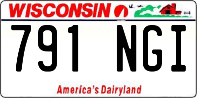 WI license plate 791NGI