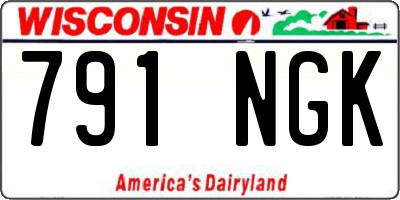 WI license plate 791NGK