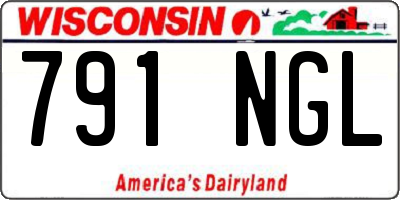 WI license plate 791NGL