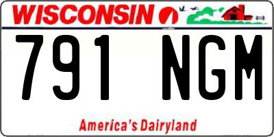 WI license plate 791NGM