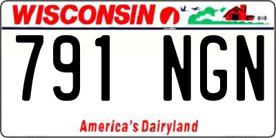 WI license plate 791NGN