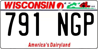 WI license plate 791NGP
