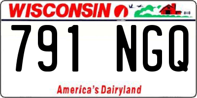 WI license plate 791NGQ