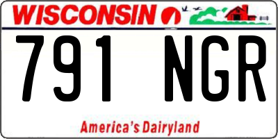 WI license plate 791NGR